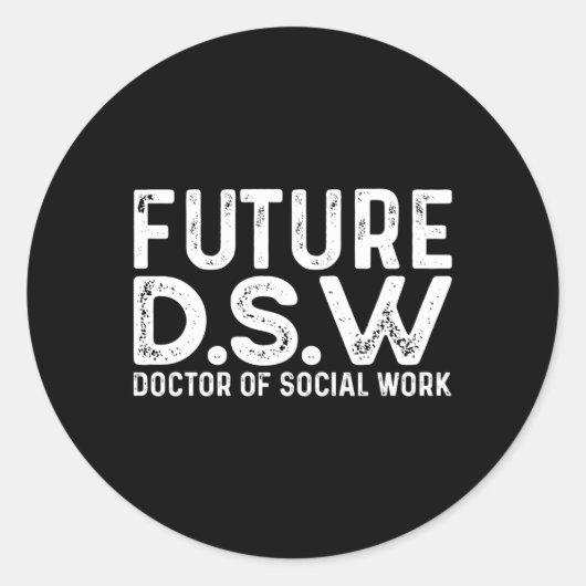 Künftiger Doktor der Sozialarbeit der DSW als DSW- Runder Aufkleber (Vorderseite)