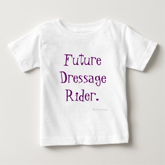 Künftiger Dressurreiter. Baby T-shirt (Vorderseite)