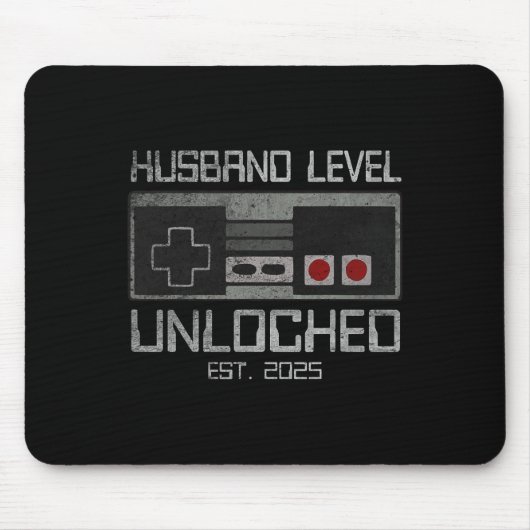 Künftiger Ehemännergrünniger 2025 Gamer Wedding L Mousepad (Vorne)