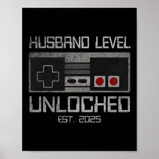 Künftiger Ehemännergrünniger 2025 Gamer Wedding L Poster (Vorne)