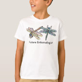 Künftiger Entomologe Peach und Blue Dragonflies T-Shirt (Vorderseite)