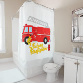 Künftiger Feuerwehrfahrzeug Duschvorhang (Beispiel)