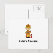 künftiger Feuerwehrmann (2) Postkarte (Vorne/Hinten)