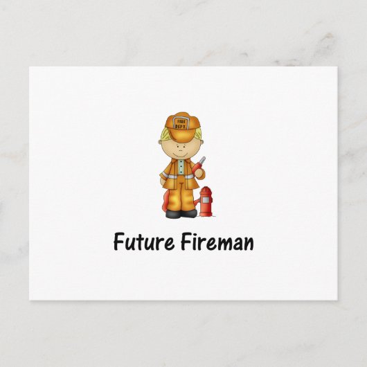 künftiger Feuerwehrmann (2) Postkarte (Vorderseite)