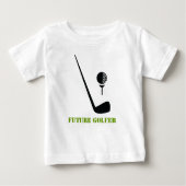 Künftiger Golfclub und Ball Black, Green Custom Baby T-shirt (Vorderseite)