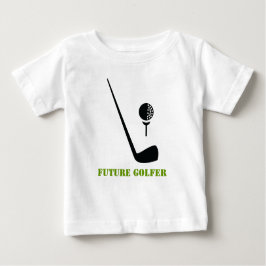 Künftiger Golfclub und Ball Black, Green Custom Baby T-shirt