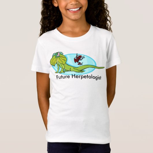 Künftiger Herpetologe mit Frilled-Nackeneidechse T-Shirt (Vorderseite)