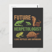 Künftiger Herpetologe Reptile Amphibians Fans Kind Postkarte (Vorne/Hinten)