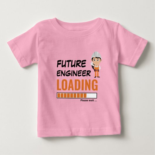 Künftiger Ingenieur, der rosafarben beladen will,  Baby T-shirt (Vorderseite)