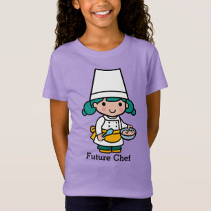 Künftiger Koch/Bäckermädchen in der Schürze T-Shirt