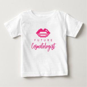 Künftiger Kosmetologe niedliches Baby in Shirt für