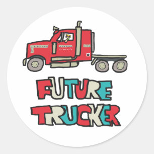 Künftiger LKW Runder Aufkleber