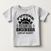 Künftiger Maschinenbauingenieur wie mein Papa Baby T-shirt (Vorderseite)