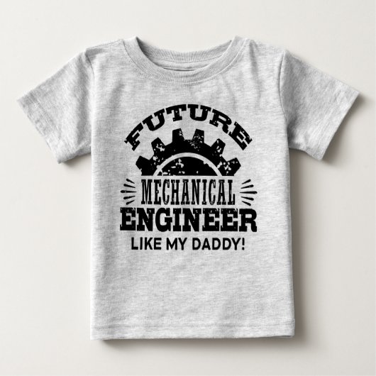 Künftiger Maschinenbauingenieur wie mein Papa Baby T-shirt (Vorderseite)