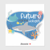 Künftiger Meeresbiologe Aufkleber (Blatt)