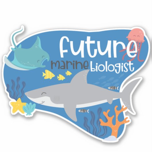 Künftiger Meeresbiologe Aufkleber (Vorderseite)