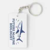 Künftiger Meeresbiologe Hai-Liebhaber Schlüsselanhänger (Rückseite)