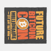 Künftiger Millionär von BITCOIN, jeden Tag Fleecedecke (Vorderseite (Horizontal))