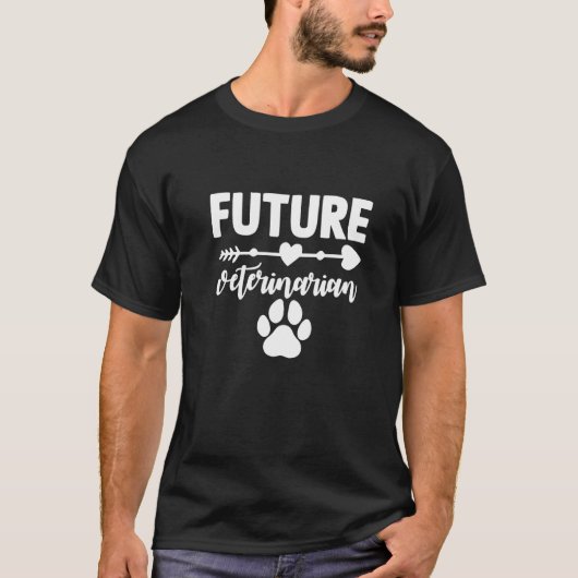 Künftiger Niedlicher Veterinärassistent T-Shirt (Vorderseite)