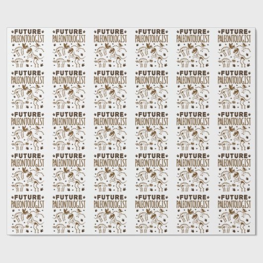Künftiger Paläontologe Paläontologie Dinosaurier K Geschenkpapier (Flach)