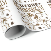 Künftiger Paläontologe Paläontologie Dinosaurier K Geschenkpapier (Rolleneckpunkt)