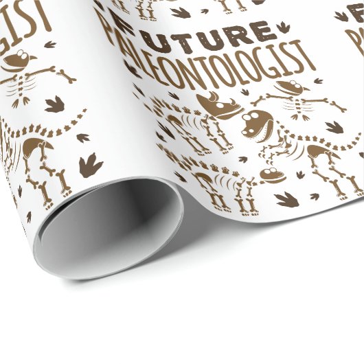 Künftiger Paläontologe Paläontologie Dinosaurier K Geschenkpapier (Rolleneckpunkt)