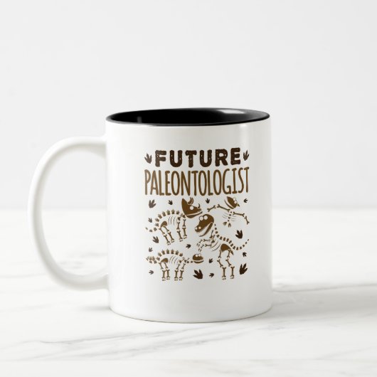 Künftiger Paläontologe Paläontologie Dinosaurierkn Zweifarbige Tasse (Links)