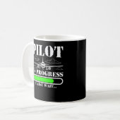 Künftiger Pilot-Ladeflugzeug-Funny-Pilot Kaffeetasse (Vorderseite Links)