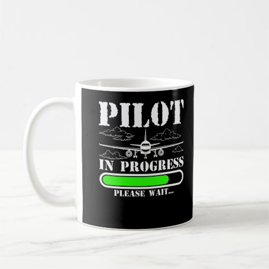 Künftiger Pilot-Ladeflugzeug-Funny-Pilot Kaffeetasse (Links)