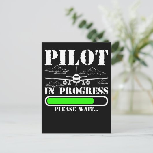 Künftiger Pilot-Ladeflugzeug-Funny-Pilot Postkarte (Stehend Vorderseite)