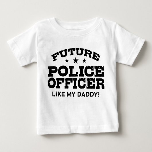 Künftiger Polizeibeamter Baby T-shirt (Vorderseite)