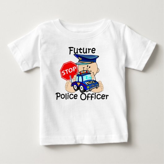 Künftiger Polizeibeamter Baby T-shirt (Vorderseite)