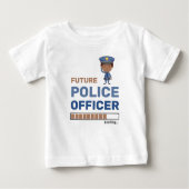 Künftiger Polizeibeamter Loading Stilvoll Personal Baby T-shirt (Vorderseite)