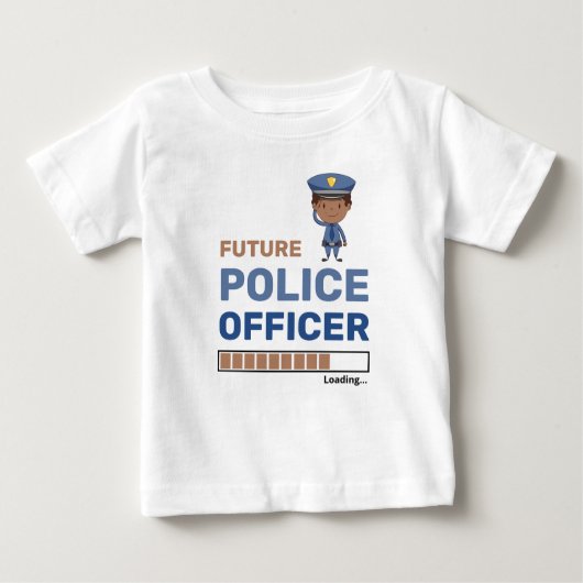 Künftiger Polizeibeamter Loading Stilvoll Personal Baby T-shirt (Vorderseite)