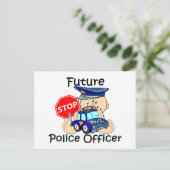 Künftiger Polizeibeamter Postkarte (Stehend Vorderseite)