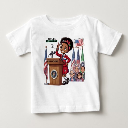 Künftiger Präsident: Inspirierend Führung Baby T-shirt (Vorderseite)