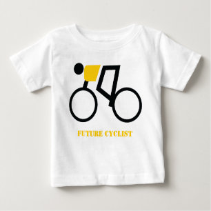 Künftiger Radfahrer mit seinem Fahrradgewohnheiten Baby T-shirt