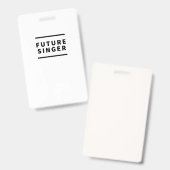 Künftiger Sänger Ausweis (Vorder- & Rückseite)