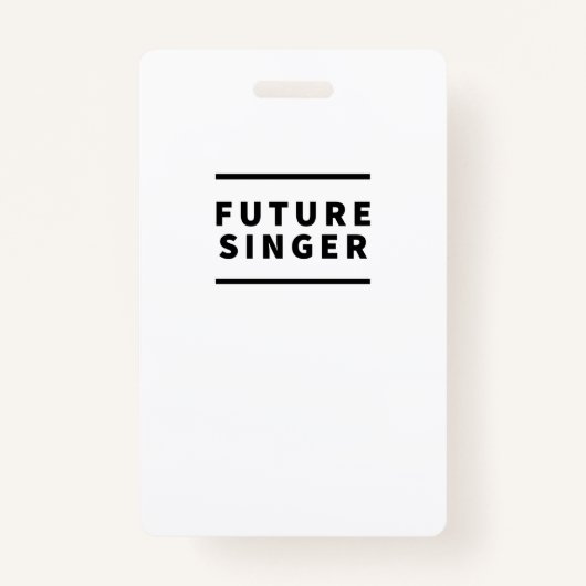 Künftiger Sänger Ausweis (Vorderseite)