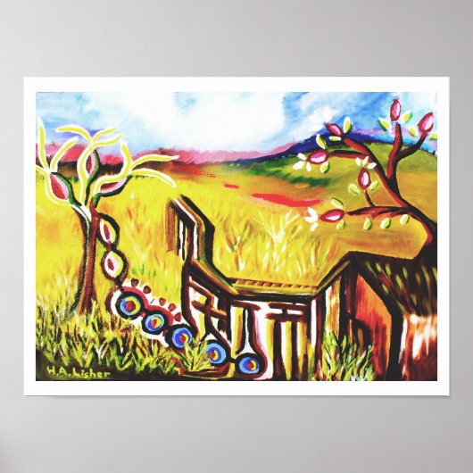 Künftiger Sommer im Grünen Kunst Poster (Vorne)