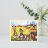 Künftiger Sommer im Grünen Kunst Postkarte (Stehend Vorderseite)