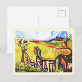 Künftiger Sommer im Grünen Kunst Postkarte (Vorne/Hinten)