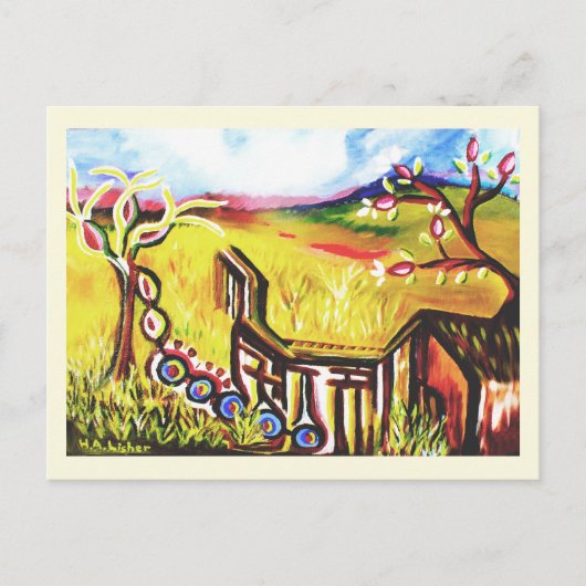 Künftiger Sommer im Grünen Kunst Postkarte (Vorderseite)