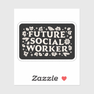 Künftiger Sozialarbeiter Aufkleber