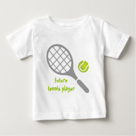 Künftiger Tennisspieler, Tennisschläger und Ball Baby T-shirt