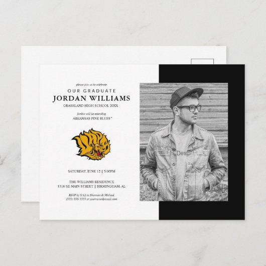 Künftiger UAPB-Goldene Löwen-Abschluss Ankündigungspostkarte (Vorne/Hinten)