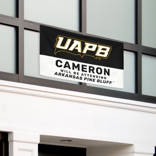 Künftiger UAPB-Goldene Löwen-Abschluss Banner (Äußeres Gebäude)