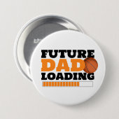 Künftiger Vater Ladeknopf Basketball Babydusche Button (Vorne & Hinten)
