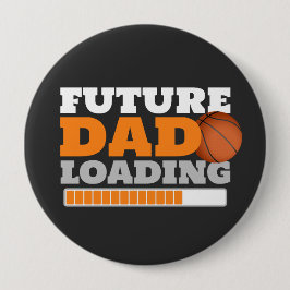 Künftiger Vater Ladeknopf Basketball Babydusche Button