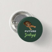 Künftiger Zoologe - Schildkröte Button (Vorne & Hinten)
